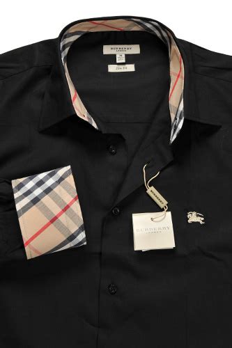 burberry black label shirts|black burberry button up shirt.